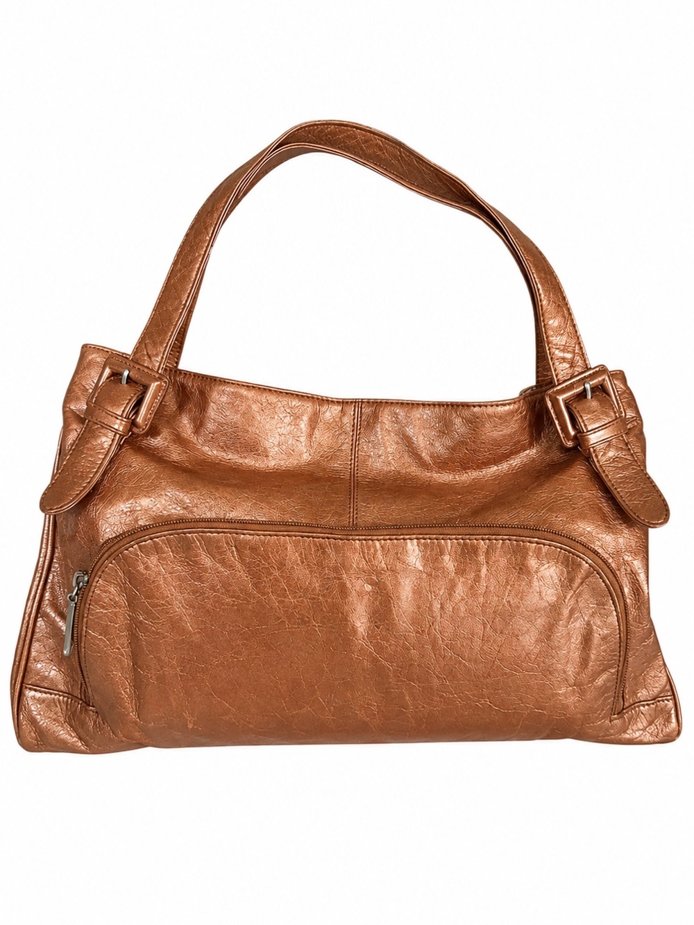 Hobo International Copper Metallic Leather
Shoulder Bag Floral Lining